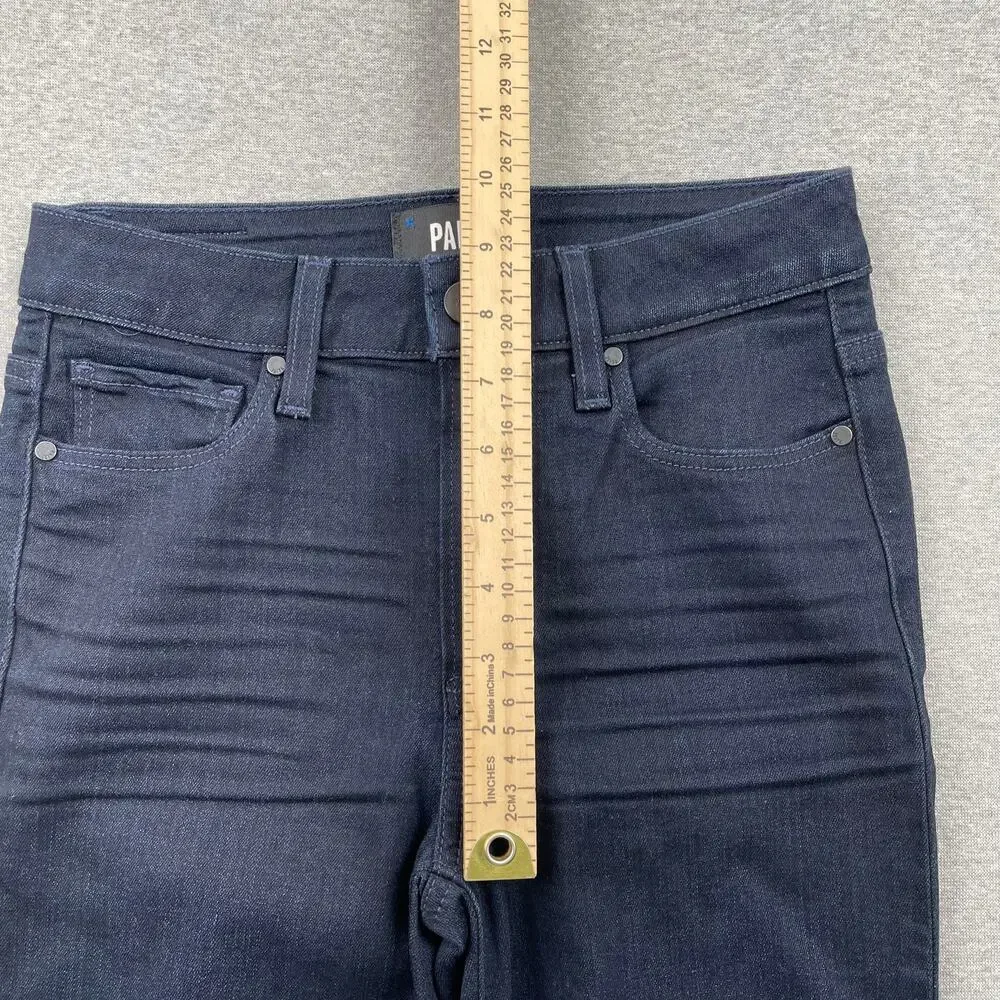 PAIGE Hoxton Ankle High Rise Skinny Jeans Womens 24 Corsica Dark Wash Blue